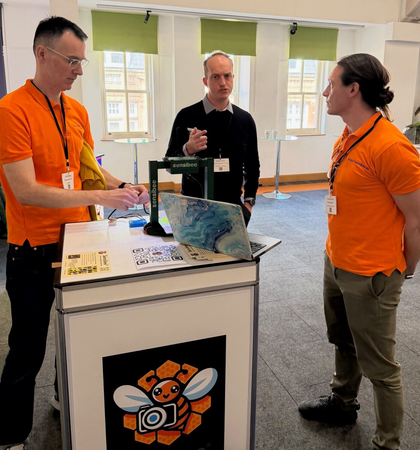 Sensibee exhibiting at Innovate UK AgriFood Innovation Showcase Birmingham demonstrating insect monitoring